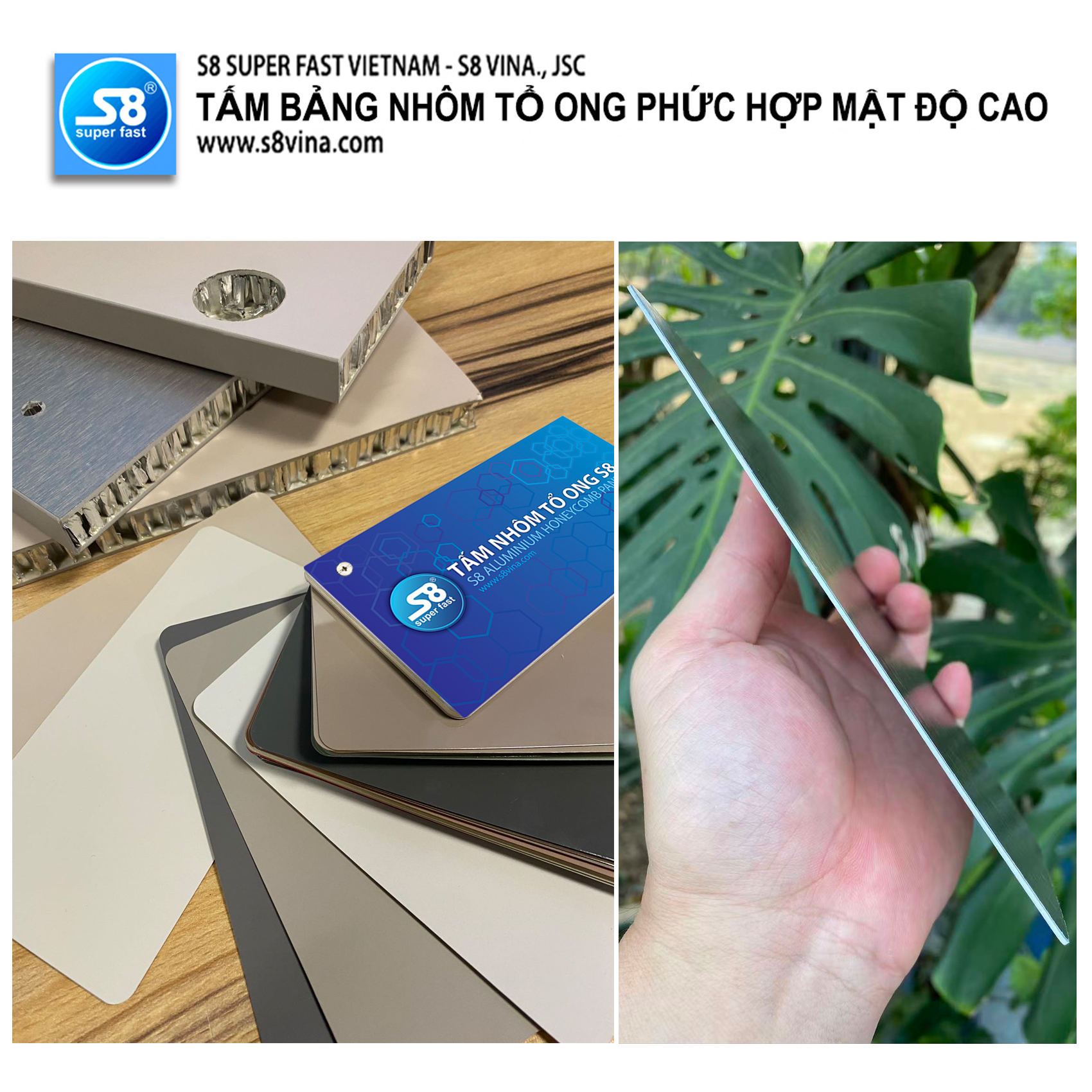 Tấm S8 bề mặt SPC nhựa cao phân tử 1220*2440*1mm-2mm